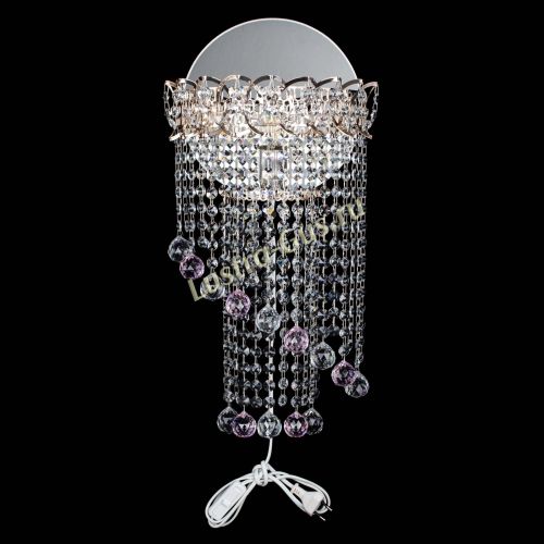 Бра Омега №1 розовая в Новокузнецке Гусь Хрустальный