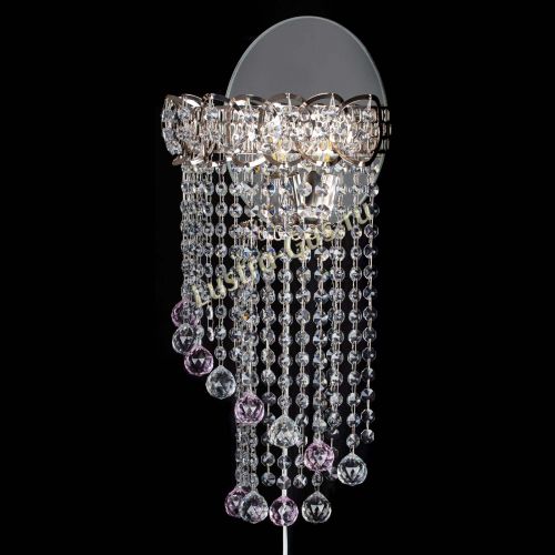 Бра Омега №1 розовая в Новокузнецке Гусь Хрустальный