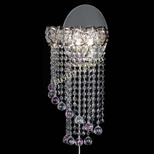 Бра Омега №1 розовая в Новокузнецке Гусь Хрустальный