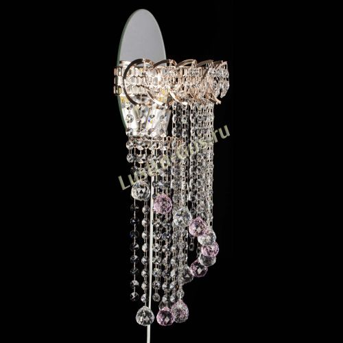 Бра Омега №1 розовая в Новокузнецке Гусь Хрустальный