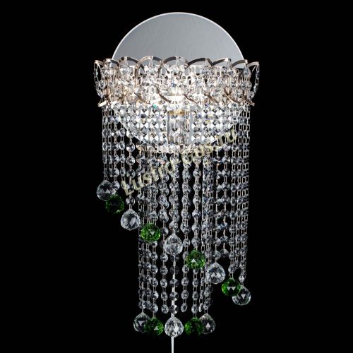 Бра Омега №1 зеленая в Новокузнецке Гусь Хрустальный