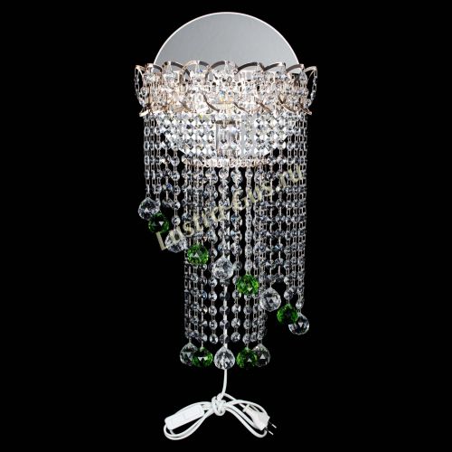 Бра Омега №1 зеленая в Новокузнецке Гусь Хрустальный