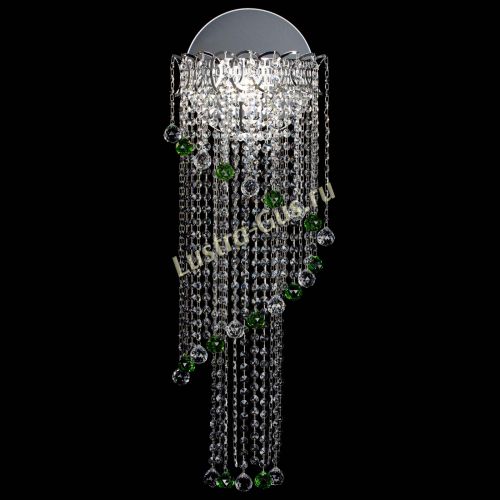 Бра Омега №3 зеленая в Новокузнецке Гусь Хрустальный