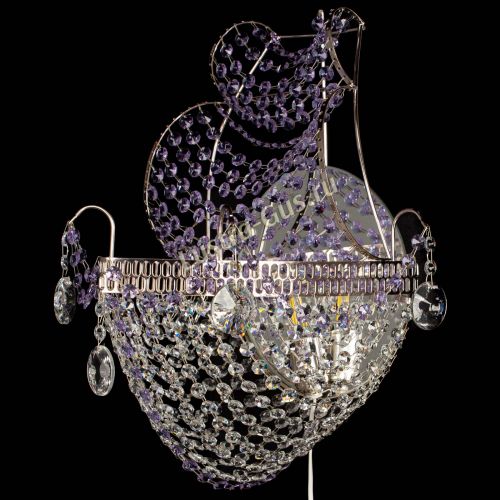 Бра Парусник №1 фиолетовая в Новокузнецке Гусь Хрустальный