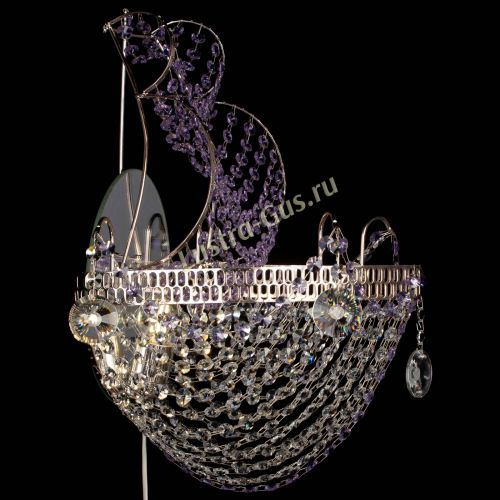 Бра Парусник №1 фиолетовая в Новокузнецке Гусь Хрустальный