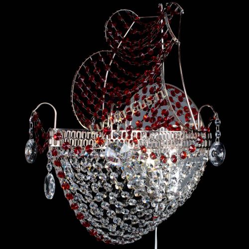 Бра Парусник №1 красная в Новокузнецке Гусь Хрустальный