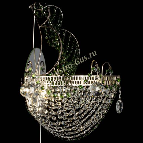 Бра Парусник №1 зеленая в Новокузнецке Гусь Хрустальный