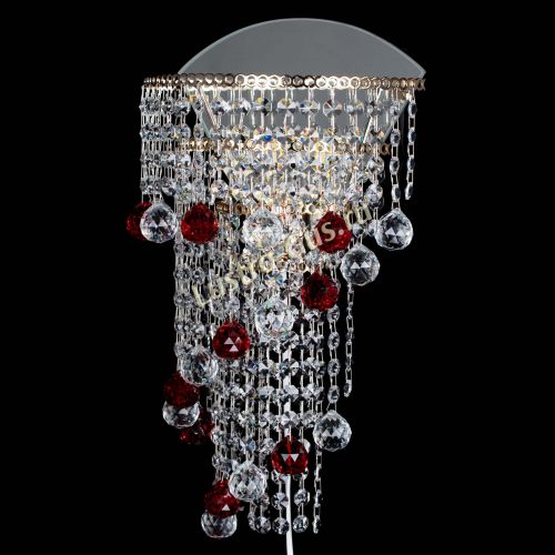 Бра Пирамида №3 красная в Новокузнецке Гусь Хрустальный