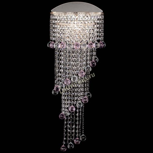 Бра Пирамида №6 розовая в Новокузнецке Гусь Хрустальный