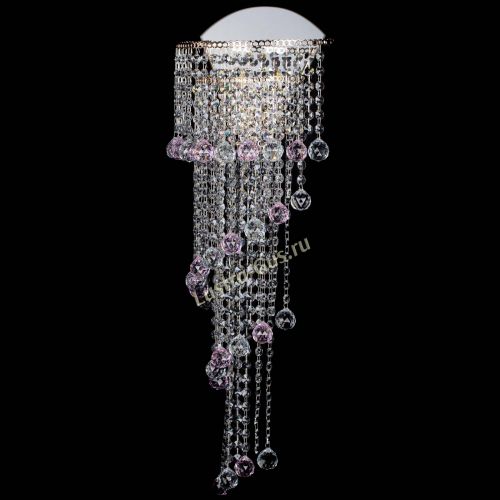 Бра Пирамида №6 розовая в Новокузнецке Гусь Хрустальный