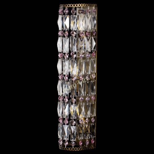 Бра Прямоугольник пластинка под бронзу Розовая в Новокузнецке Гусь Хрустальный