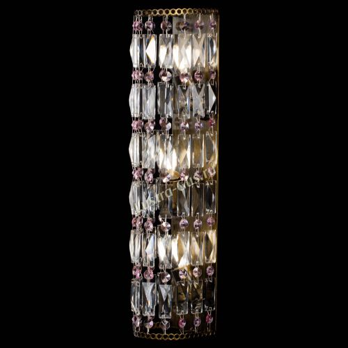 Бра Прямоугольник пластинка под бронзу Розовая в Новокузнецке Гусь Хрустальный