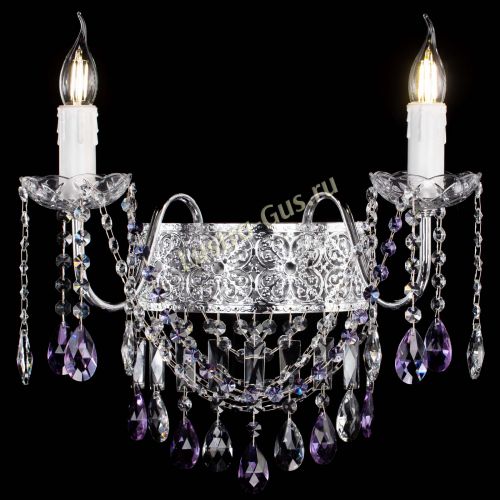 Бра Свеча Восток №2 фиолетовая в Новокузнецке Гусь Хрустальный