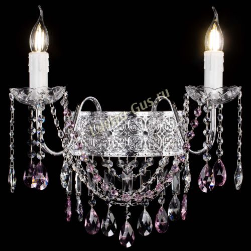 Бра Свеча Восток №2 розовая в Новокузнецке Гусь Хрустальный