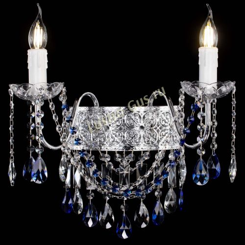 Бра Свеча Восток №2 синяя в Новокузнецке Гусь Хрустальный