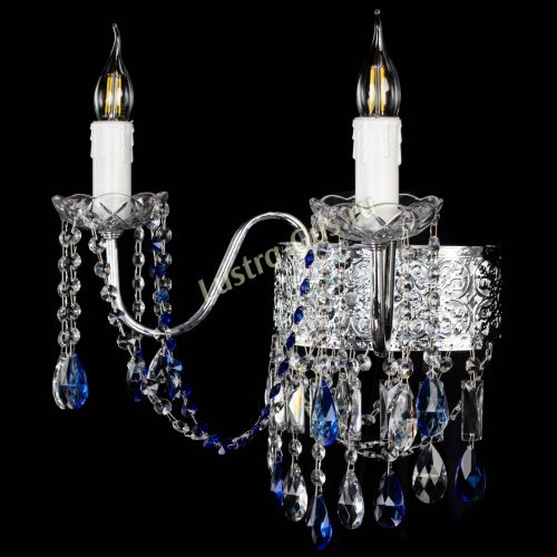 Бра Свеча Восток №2 синяя в Новокузнецке Гусь Хрустальный