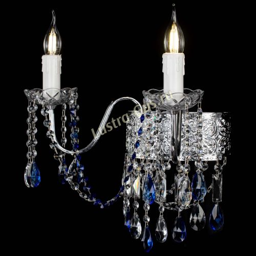 Бра Свеча Восток №2 синяя в Новокузнецке Гусь Хрустальный