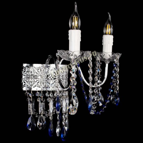 Бра Свеча Восток №2 синяя в Новокузнецке Гусь Хрустальный