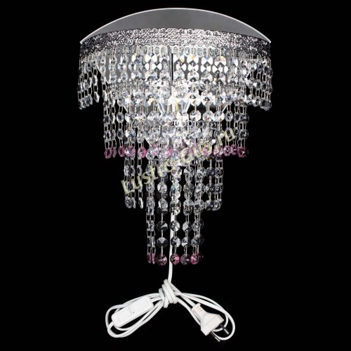 Бра Токката оптикон розовая в Новокузнецке Гусь Хрустальный