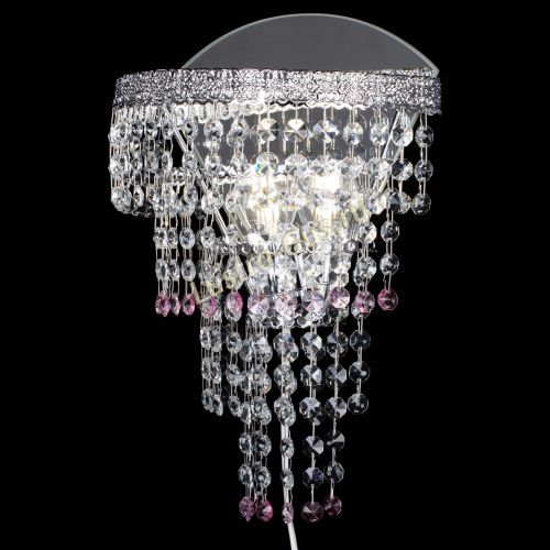 Бра Токката оптикон розовая в Новокузнецке Гусь Хрустальный