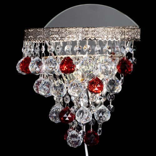 Бра Токката пирамида шар 30 красная в Новокузнецке Гусь Хрустальный