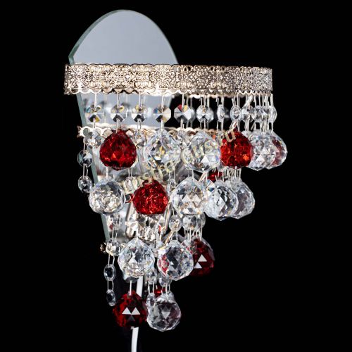 Бра Токката пирамида шар 30 красная в Новокузнецке Гусь Хрустальный