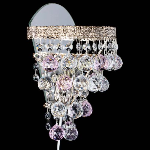 Бра Токката пирамида шар 30 розовая в Новокузнецке Гусь Хрустальный