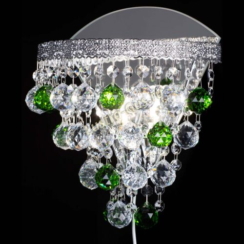 Бра Токката пирамида шар 30 зеленая в Новокузнецке Гусь Хрустальный