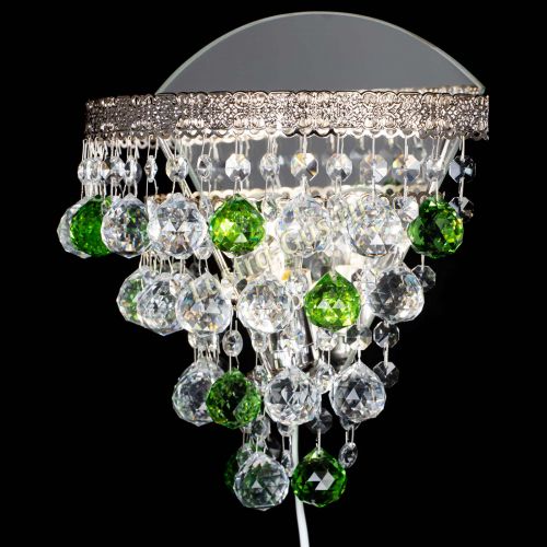 Бра Токката пирамида шар 30 зеленая в Новокузнецке Гусь Хрустальный