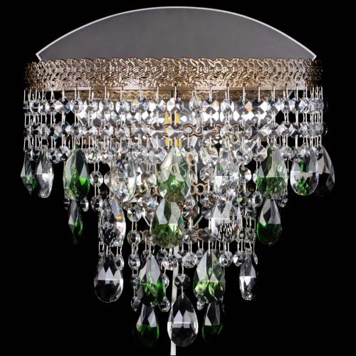 Бра Токката пирамида журавлик под бронзу зеленая в Новокузнецке Гусь Хрустальный