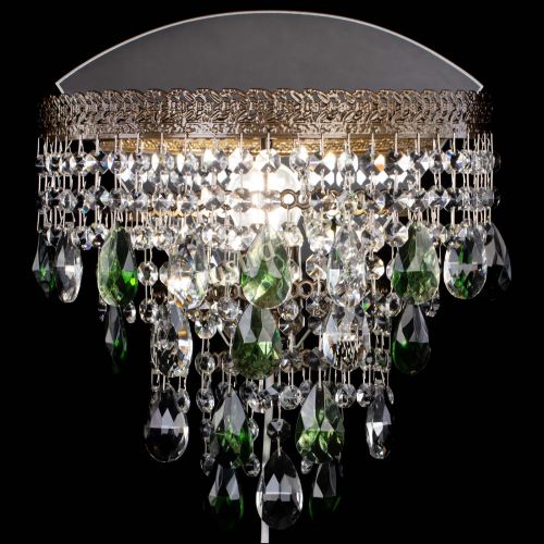 Бра Токката пирамида журавлик под бронзу зеленая в Новокузнецке Гусь Хрустальный