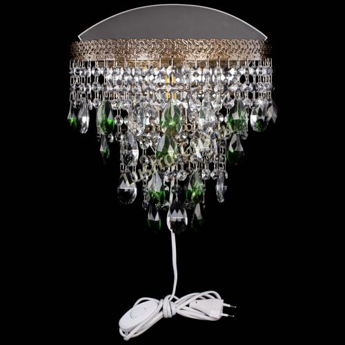 Бра Токката пирамида журавлик под бронзу зеленая в Новокузнецке Гусь Хрустальный