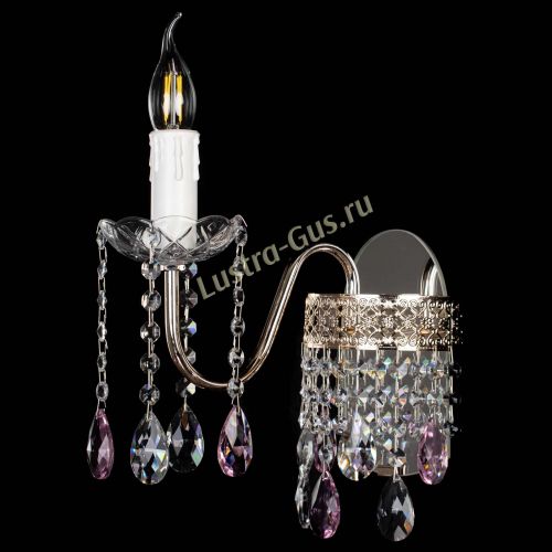 Бра Венеция №1 мини розовая в Новокузнецке Гусь Хрустальный