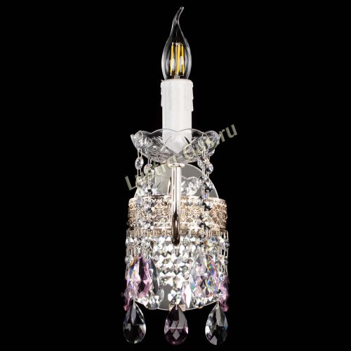 Бра Венеция №1 мини розовая в Новокузнецке Гусь Хрустальный