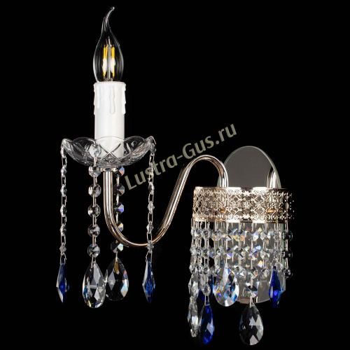 Бра Венеция №1 мини синяя в Новокузнецке Гусь Хрустальный