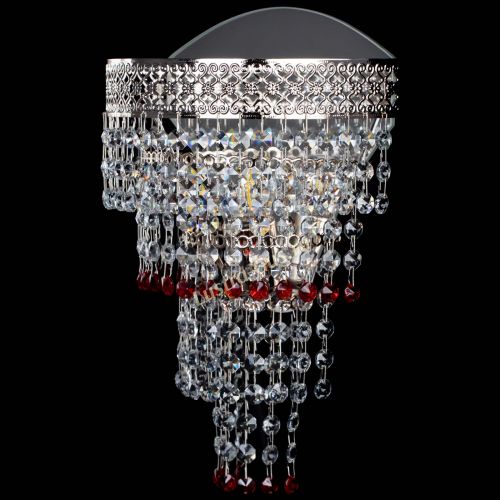 Бра Венеция Капель оптикон красная в Новокузнецке Гусь Хрустальный