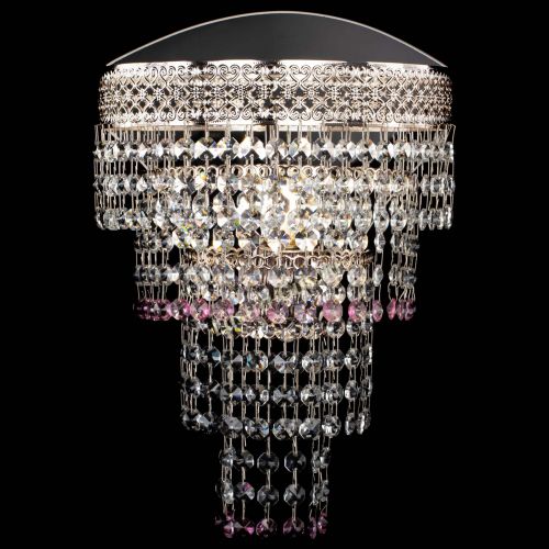 Бра Венеция Капель оптикон розовая в Новокузнецке Гусь Хрустальный