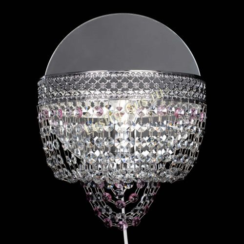 Бра Венеция оптикон розовая в Новокузнецке Гусь Хрустальный