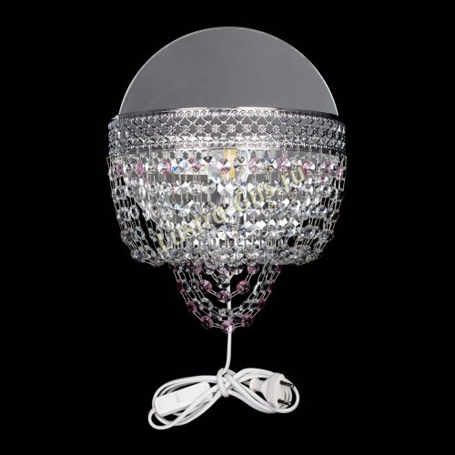 Бра Венеция оптикон розовая в Новокузнецке Гусь Хрустальный