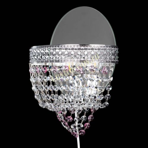 Бра Венеция оптикон розовая в Новокузнецке Гусь Хрустальный