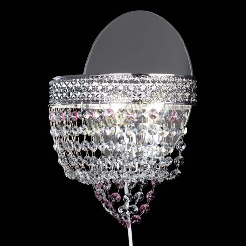 Бра Венеция оптикон розовая в Новокузнецке Гусь Хрустальный