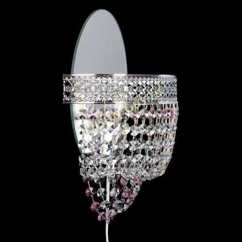 Бра Венеция оптикон розовая в Новокузнецке Гусь Хрустальный