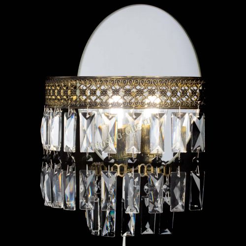 Бра Венеция Пластинка под бронзу Черная в Новокузнецке Гусь Хрустальный