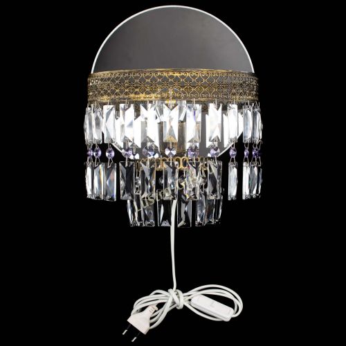 Бра Венеция Пластинка под бронзу Фиолетовая в Новокузнецке Гусь Хрустальный