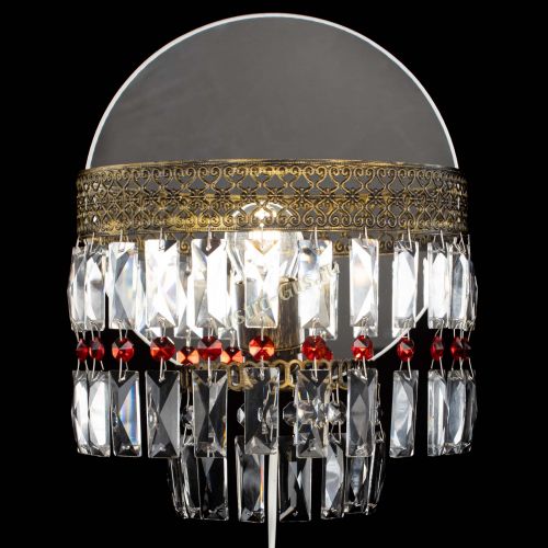 Бра Венеция Пластинка под бронзу Красная в Новокузнецке Гусь Хрустальный