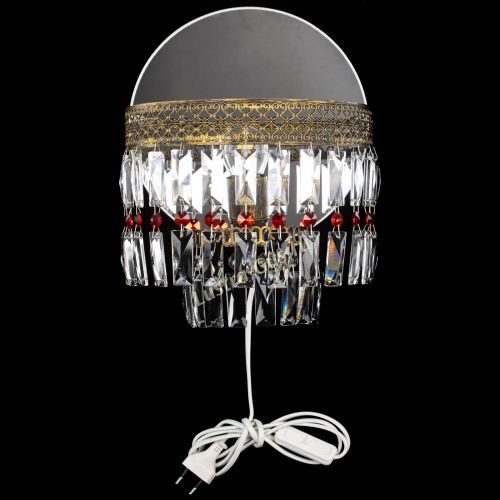 Бра Венеция Пластинка под бронзу Красная в Новокузнецке Гусь Хрустальный