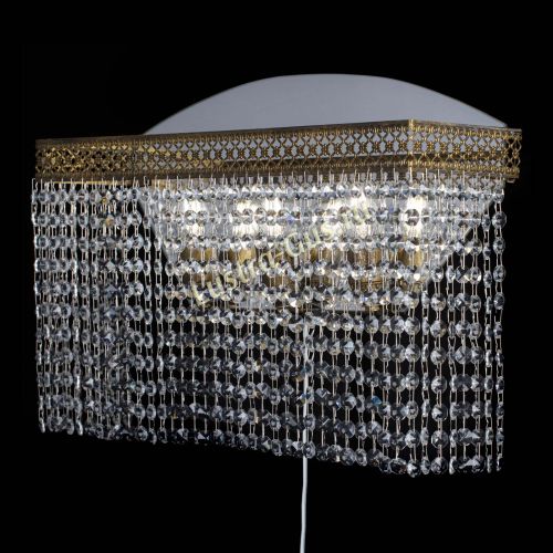 Бра Венеция Прямоугольник оптикон под бронзу в Новокузнецке Гусь Хрустальный