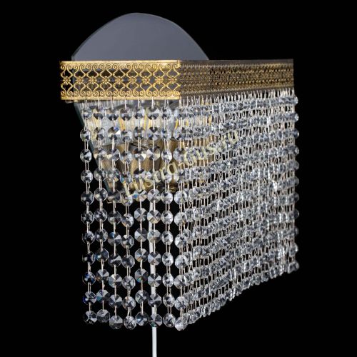 Бра Венеция Прямоугольник оптикон под бронзу в Новокузнецке Гусь Хрустальный