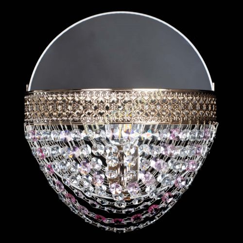 Бра Венеция Сетка розовая в Новокузнецке Гусь Хрустальный