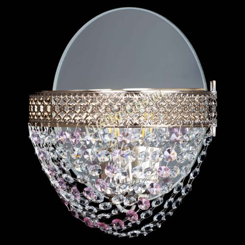 Бра Венеция Сетка розовая в Новокузнецке Гусь Хрустальный